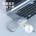 真三模蓝牙无线鼠标静音发光可充电款女生男适用苹果小米联想华为